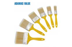 China High quality paint flat brush plastic handle PET fibre bristles supplier