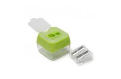 China Portable Manual Square Pencil Sharpener Transparent Lid supplier