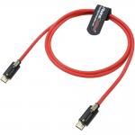 Alvin's Red Locking USB C Cable for Blackmagic 6K 12K 3.3ft 10Gbps for sale