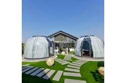 China PC Dome House Round Clear Bubble Tent With Curtain And Lighting System supplier