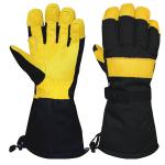 Outdoors Five fingers Leather Ski Gloves Deerskin Ski Gloves Hysafety brand for sale