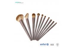 China 10pcs Aluminium Ferrule Full Face Makeup Brush Set supplier