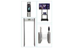 China Metal Detector System Walk Through Temperature Scanner With Face Recognition Camera supplier