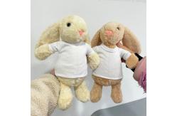 China DIY 30cm Sublimation Stuffed Animals Easter Bunny Plush Toy With Customizable T Shirt supplier