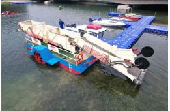 China Multi Function 60kw Aquatic Plant Harvester For River Lake Cleaning supplier