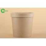 Durable Paper Gelato Cups With Lids , Hot Food Beverage Paper Food Cups 480ml for sale