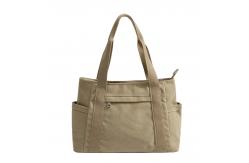 China Canvas Zipper Tote Bag With 1 Compartment Wipe Clean Care Instructions supplier