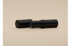 China Middle Convex Matt Black Slim Lipstick Tube Portable For Cosmetic Packaging supplier
