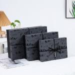 Black Gift Packaging Paper Jewelry Boxes For Necklace Ring Bracelet Watch Eco Friendly for sale
