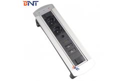 China Electric Silver Desk Flip Up Power Data Socket And  3mm Panel Thickness supplier