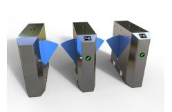 China Pedestrian 27cm Flap Barrier Turnstile Infrared Sensor Anti Trap Voice Prompt supplier