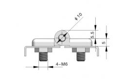 China Rotation External Cabinet Door Hinges Zinc Alloy For Tool Box supplier