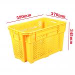 Fruit And Vegetable Folding Plastic Crates Heavy Duty Stackable Vented for sale