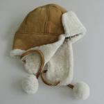 Machine Sewing Shearling Fur Hats For Riding / Hiking With ODM Designs for sale