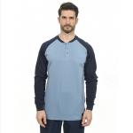 Durable Mechanical FR Henley Shirt 7oz Fire Resistant Long Sleeve for sale