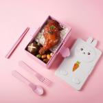 PP And Wheat Straw Fibre Lunch Box 2 Compartments Bento