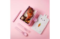 China PP And Wheat Straw Fibre Lunch Box 2 Compartments Bento supplier
