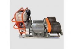 China 5T Gasoline Engine Underground Cable Puller Winch With Single Drum Capstan supplier