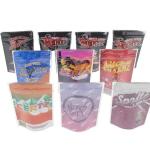 Custom Frosted Mylar Stand Up Pouch Zipper For Candy Dried Flower Gummy for sale