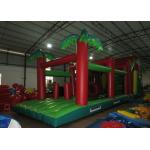 Long Monkey Theme Giant Inflatable Obstacle Courses 0.55mm PVC 17 X 4 X 5m for sale