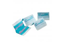 China Custom Clothing Labels Sew On Center Fold Woven Labels Loop Fold Woven Labels supplier