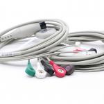 Snap ECG Lead Wire 6p 3 lead Aha Trunk Cable For ECG Monitoring for sale