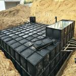 Bolted Harvest Underground Rainwater Tank , Bdf Dipped Black Water Container for sale