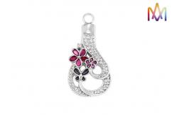 China Copper Material Flower Pattern Cremation Urn Necklace Charms supplier