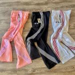 Custom Logo Windbreaker Sweatpants Joggers Pants Nylon Stripe Trousers Wide Leg Sweat Pants Men's Loose Pants & Trousers for sale