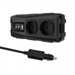 Compact Size 300W 12V DC to AC Car Power Inverter with Modified Sine Wave USB and Over-heat Protection for sale