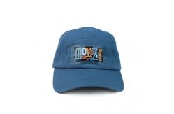 China Twill 5 Panel Camper Hat With Screen Printed Nylon Webbing supplier