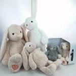 Child Friendly Soft Animal Toys Plush White Black Bunny Baby Infant Stuffed Animal Gift Toys for sale
