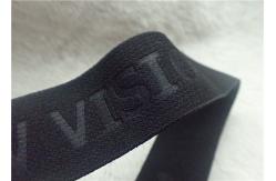 China High Frequency Jacquard Elastic Band Embossed Customized Logo For Garment supplier