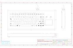 China Desktop Metal IP65 Rate waterproof keyboard with touchpad 395x135 mm Front panel supplier