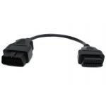 OBDII OBD 16 Pin J1962 Male to OBD2 Female Extension Round Cable for sale