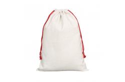 China Custom Logo Linen Sublimation Drawstring Bag Santa Sacks Sublimation Blank Christmas Gift Bags supplier