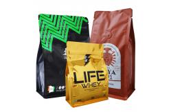China Powder Packaging Flat Bottom Pouch with 8 Side Seal and Zipper supplier