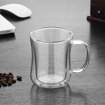 Heat Resistant Borosilicate Double Wall Glass Coffee Mugs