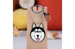 China Custom Holographic Acrylic Keychain , Cute Animal Design Acrylic Picture Keychain supplier