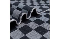 China Weave Jacquard Wear Checkered Denim Fabric 160cm Width 9.2Oz supplier