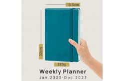 China Pacific Green Medium Academic Planner Weekly Schedule Yearly Agenda Monthly Tabs supplier