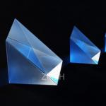 Fused Quartz Optical Prisms UV / VIS Transmission Custom Angles