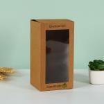 Custom Kraft Paper Folding Packaging Box With Window Square Printed Box For Tea Cosmetics And Handmade Gifts for sale