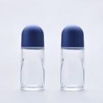Glass Refillable Roll On Deodorant Bottles OEM Diameter 35.2mm for sale