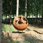6mm Thickness Large Corten Fire Pit Customizable