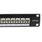 19'' 1u 24 Port Rj45 Loaded Patch Panel , Cat6a Patch Panel With Module Jack for sale