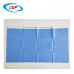 Absorbent Blue SMS Disposable Surgical Side Drape With Adhesive Supplier for sale