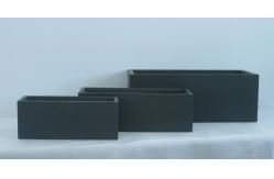 China Fibre Clay Rectangular Planters Frost Resistant For Outdoor Gardens supplier