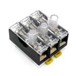 FS-103 3P Fuse Holder for 6x30 fuses Din Rail Mount Fuse Box 10A 250V LED Indicator 6x32 Fuse Block for sale