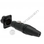 China Industrial Electronics Accessories 6-Pin XLR Audio Video Connectors Indoor IP40 Protection 6-Pole Plug Socket Male Female factory